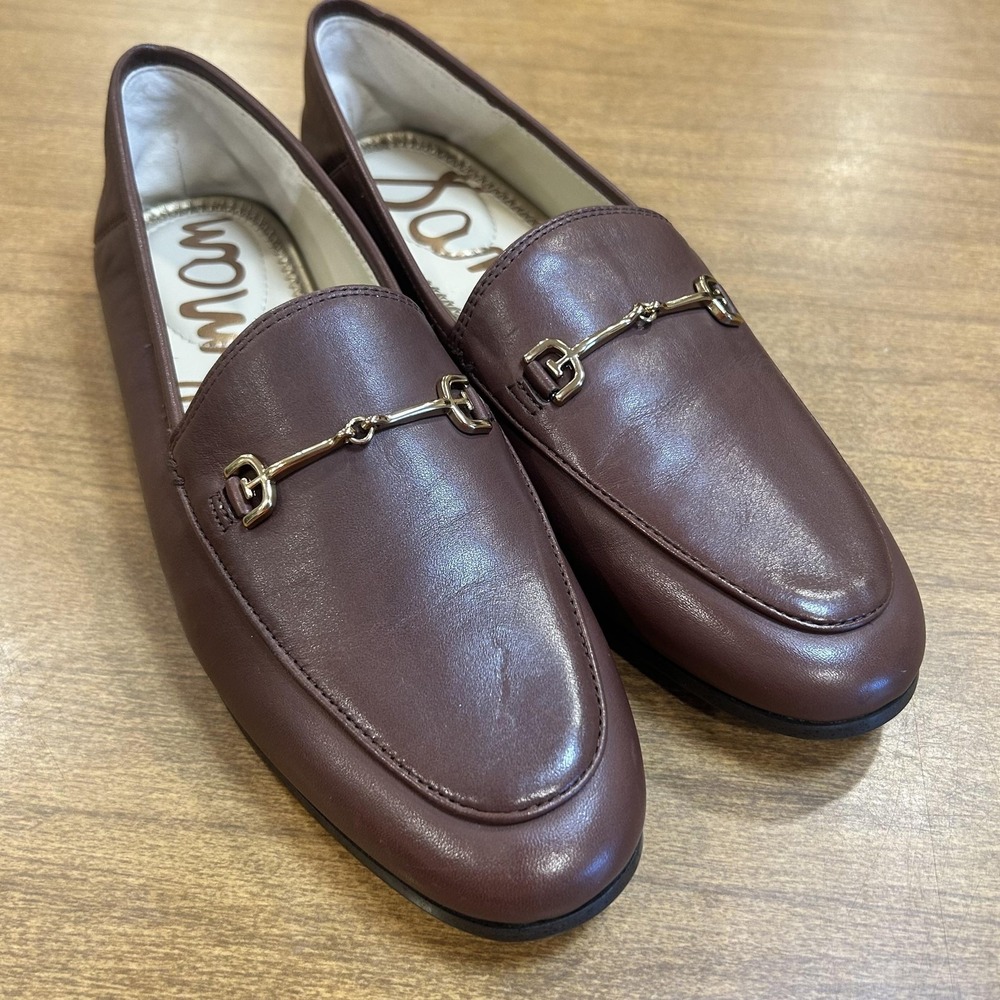 Sam Edelman Loraine Shoes Womens Size 6.5 Brown Leather Loafer Flats Slip On Bit